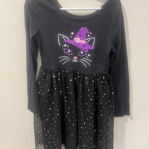 Black Cat Halloween Dress Girls Size 5